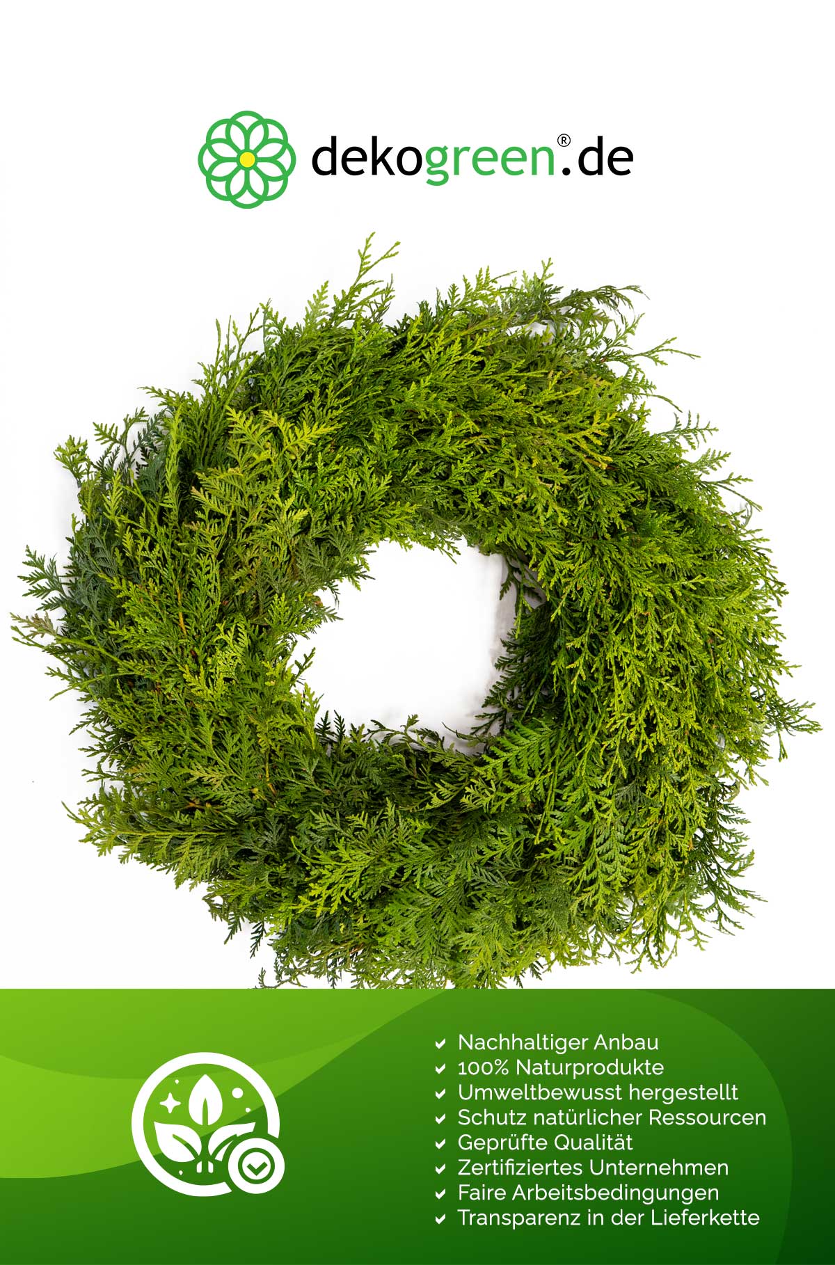 Echter edler Tannenkranz Thuja – Frische Adventskränze online kaufen bei