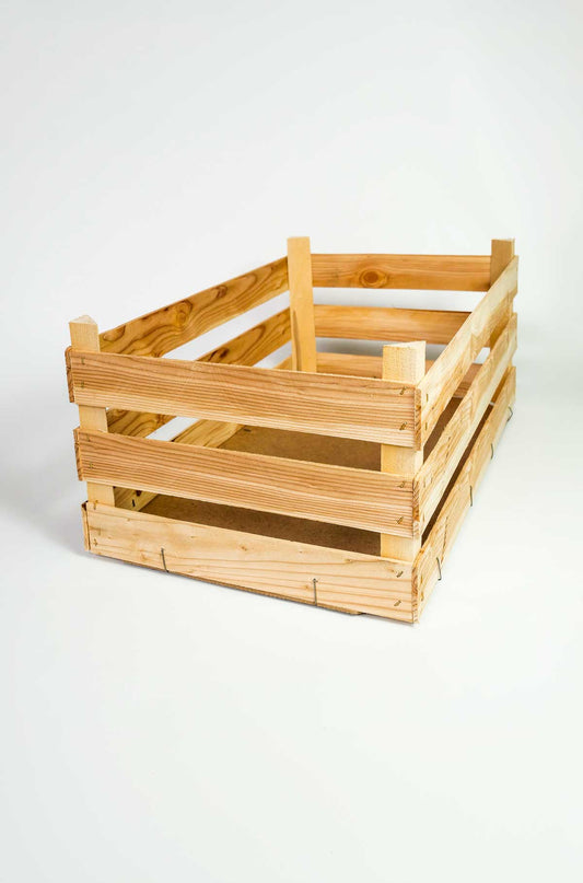 Holzkiste groß - Deko Kiste Holz - handgefertigte Obstkiste Holz, Kartoffelkiste zum lagern, Weinkisten Holz Vintage, Holzkiste 56x35x24 cm