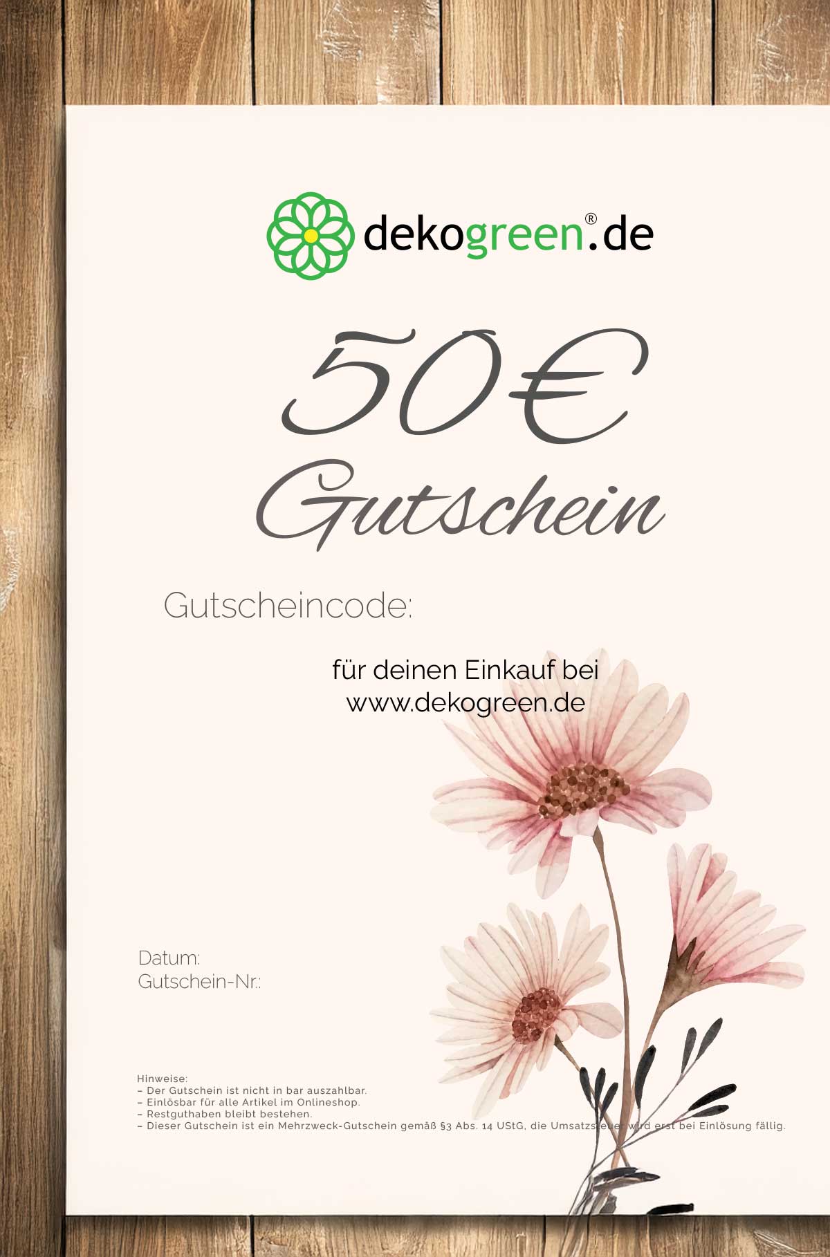 Gutschein bei dekogreen.de