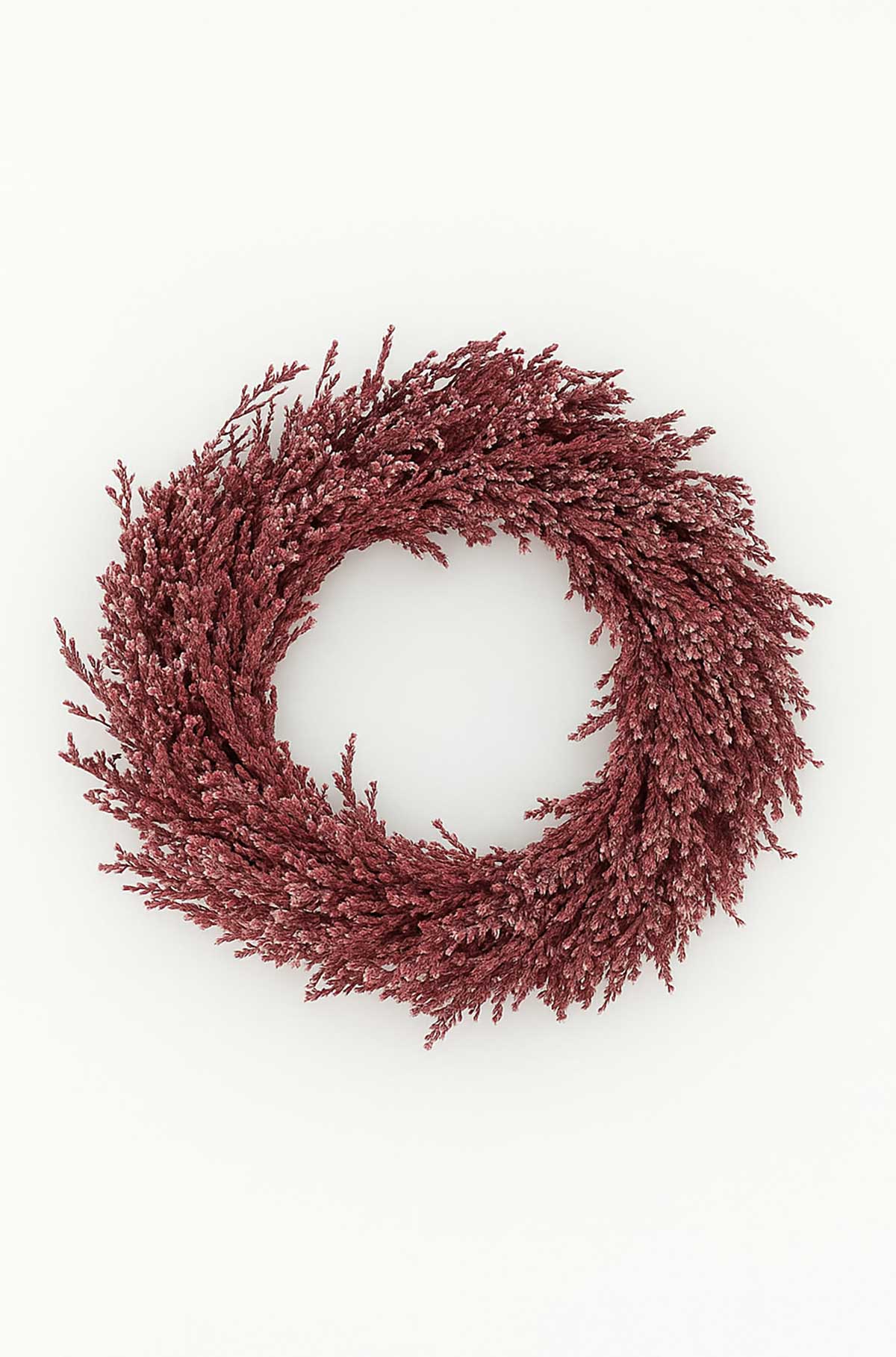 Trockenblumenkranz Weinrot Ø 30 cm – Boho hangemachter Naturkranz