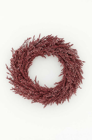 Trockenblumenkranz Weinrot Ø 30 cm – Boho hangemachter Naturkranz