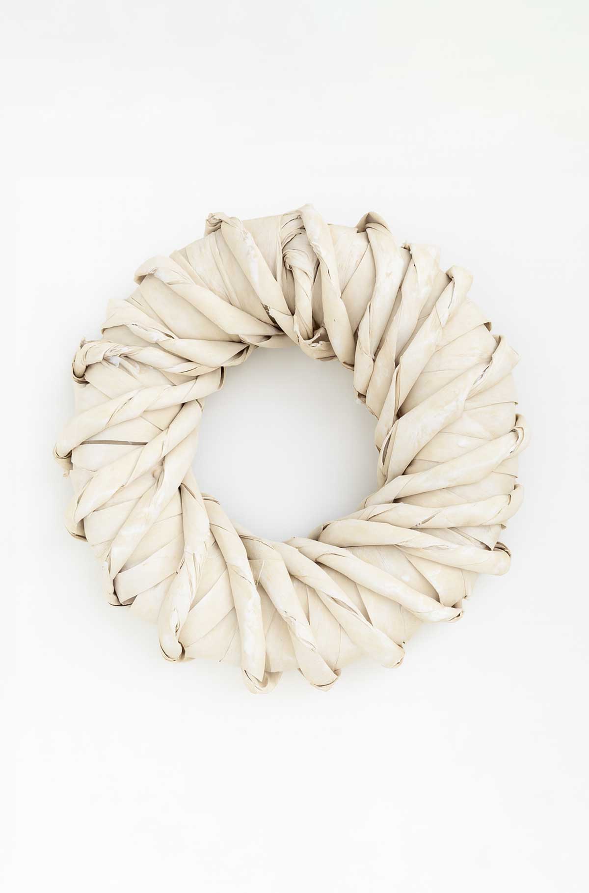 Weißer Palmblatt-Kranz 40 cm – natürliche Deko für Tür, Wand & Tisch
