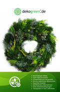 Tannenkranz - Mixtellerkranz Nordmann-Konifere - Adventskranz - einseitig gebunden